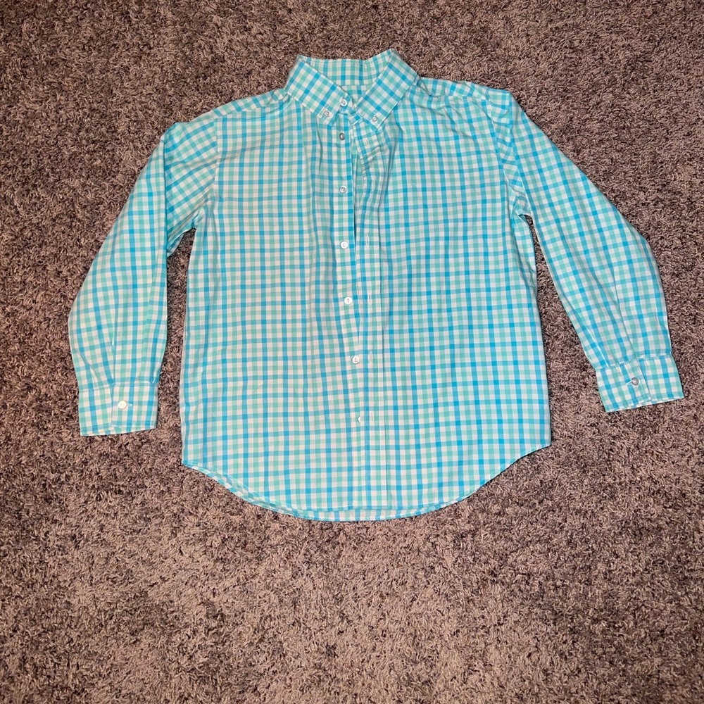 Kelly’s Kids Boys Gingham Button Down. Size 10/12.